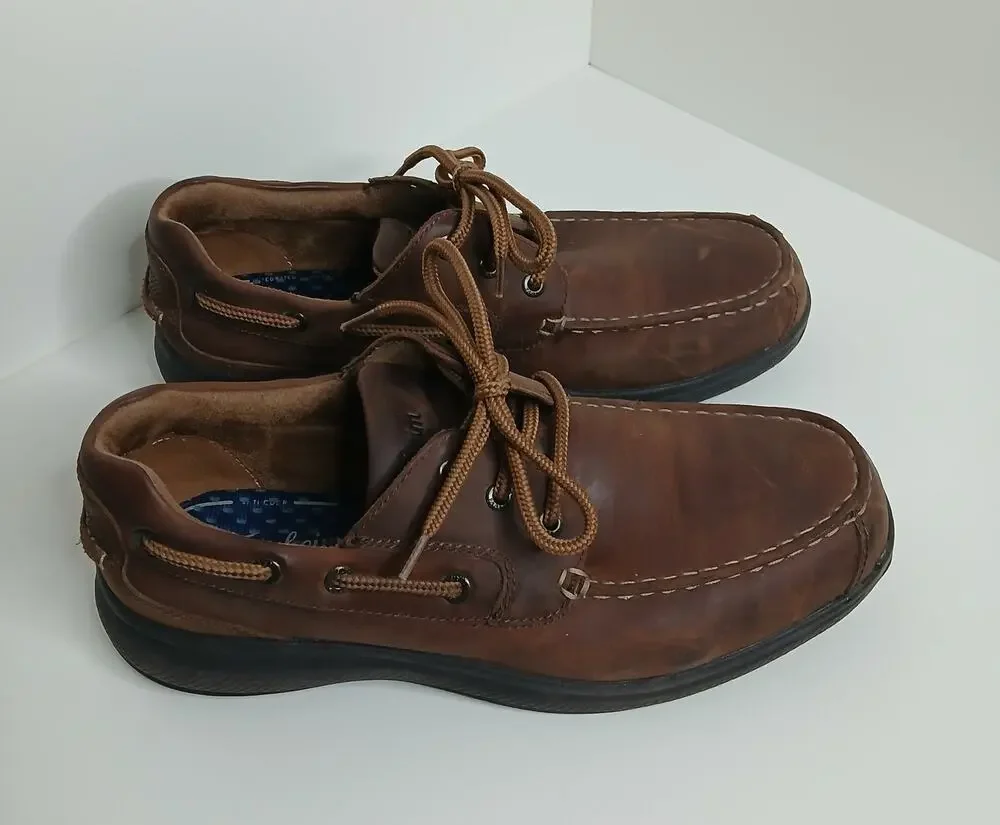 Florsheim Men’s Bayside STEEL TOE Work Shoes Sz 8 D Leather FS2326